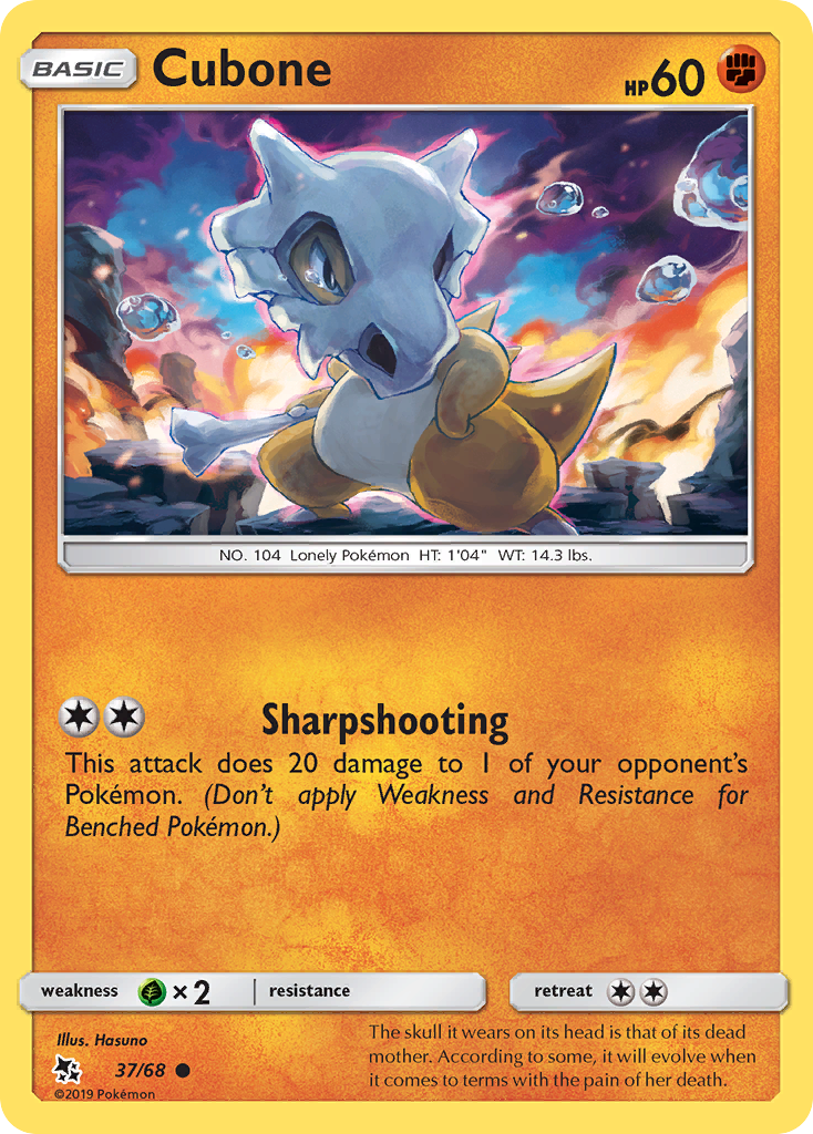Cubone (37/68) [Sun & Moon: Hidden Fates] - Destination Retro