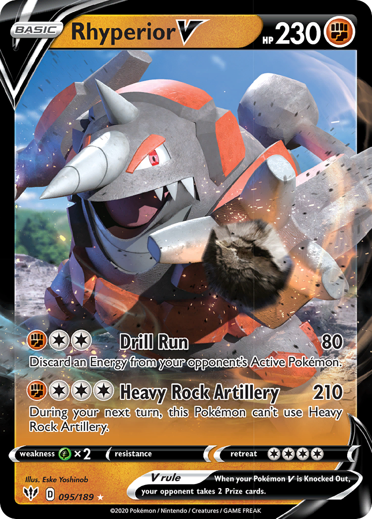 Rhyperior V (95/189) [Sword & Shield: Darkness Ablaze] - Destination Retro