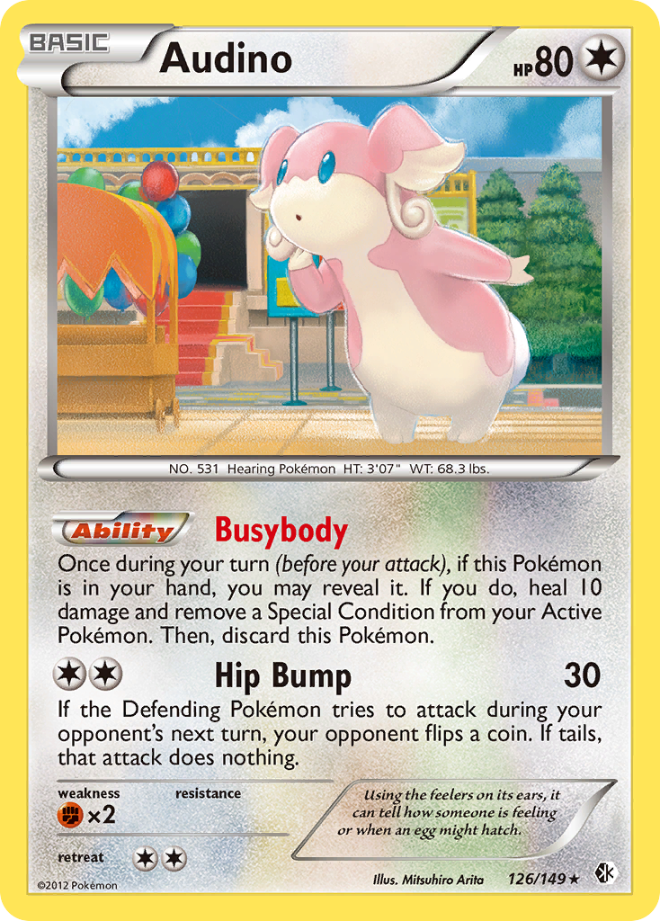 Audino (126/149) [Black & White: Boundaries Crossed] - Destination Retro