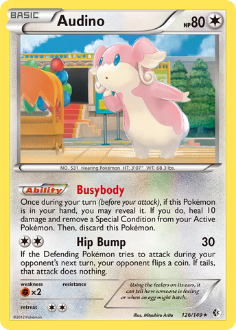 Audino (126/149) [Black & White: Boundaries Crossed] - Destination Retro