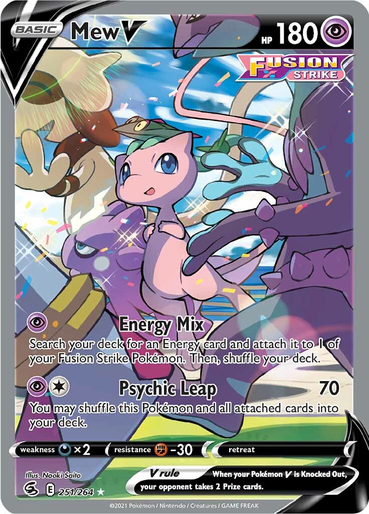 Mew V (251/264) [Sword & Shield: Fusion Strike] - Destination Retro