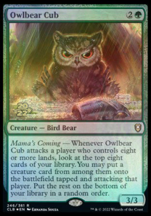 Owlbear Cub [Commander Legends: Battle for Baldur's Gate Prerelease Promos] - Destination Retro