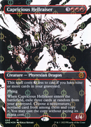 Capricious Hellraiser (Borderless Ichor Step-and-Compleat Foil) [Phyrexia: All Will Be One] - Destination Retro
