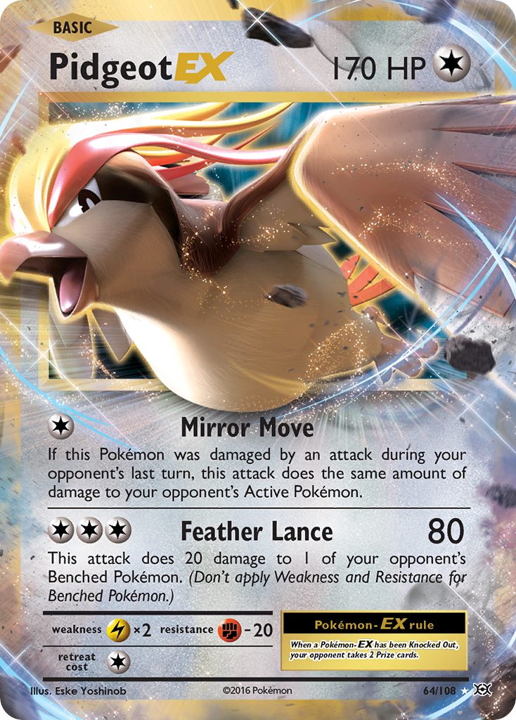 Pidgeot EX (64/108) [XY: Evolutions] - Destination Retro