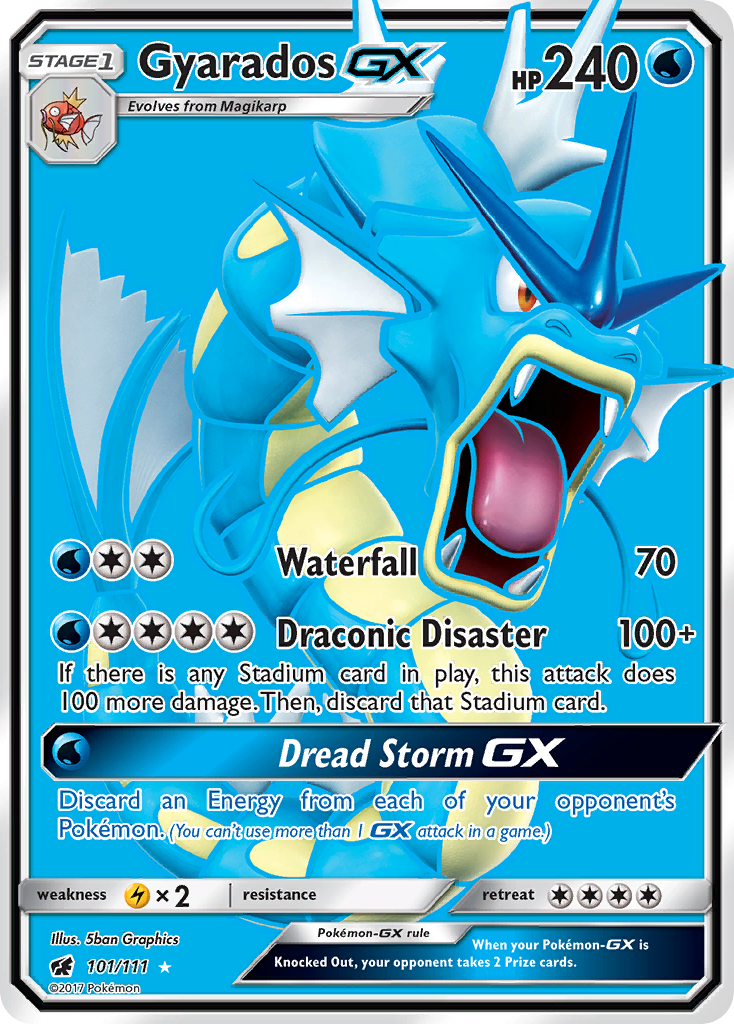 Gyarados GX (101/111) [Sun & Moon: Crimson Invasion] - Destination Retro