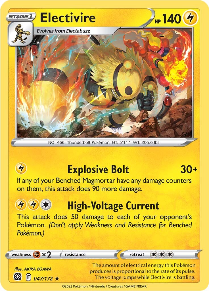 Electivire (047/172) [Sword & Shield: Brilliant Stars] - Destination Retro