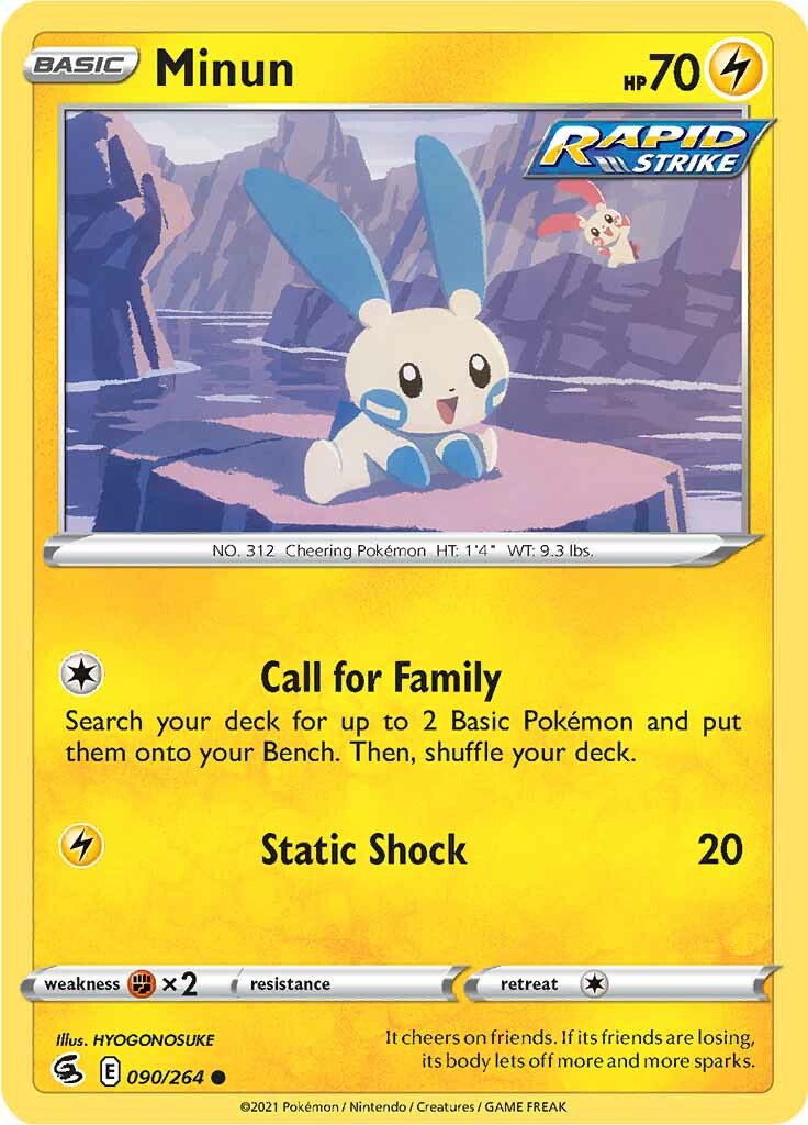 Minun (090/264) [Sword & Shield: Fusion Strike] - Destination Retro