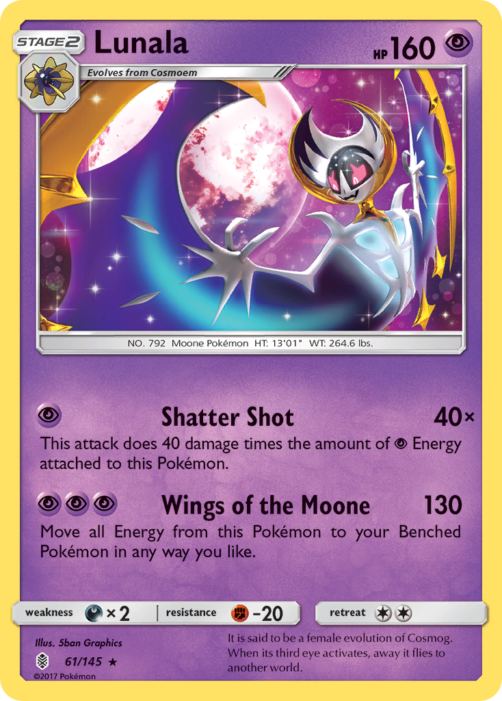 Lunala (61/145) [Sun & Moon: Guardians Rising] - Destination Retro