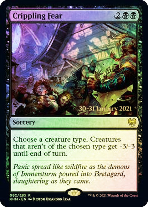 Crippling Fear  [Kaldheim Prerelease Promos] - Destination Retro