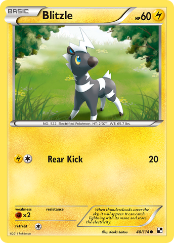 Blitzle (40/114) [Black & White: Base Set] - Destination Retro