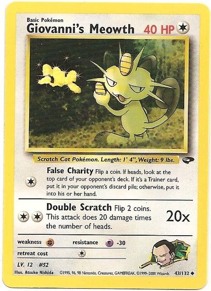 Giovanni's Meowth (43/132) [Gym Challenge Unlimited] - Destination Retro