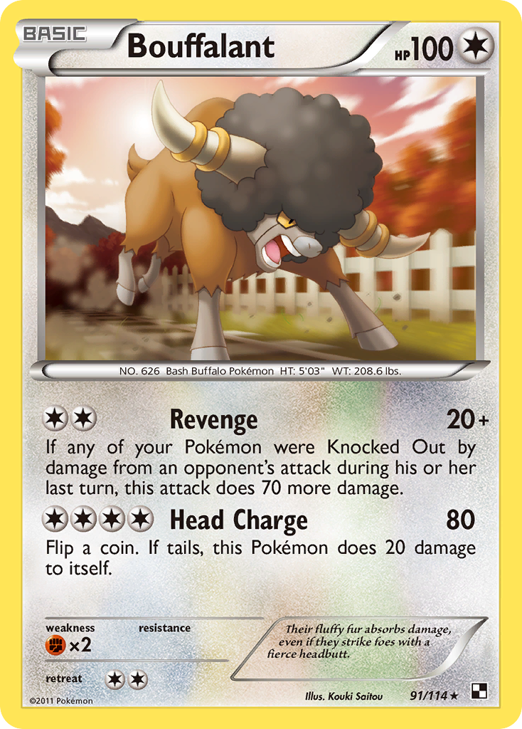 Bouffalant (91/114) [Black & White: Base Set] - Destination Retro