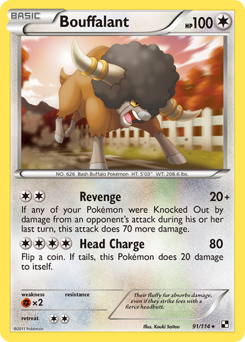 Bouffalant (91/114) [Black & White: Base Set] - Destination Retro