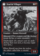 Fearful Villager // Fearsome Werewolf [Innistrad: Double Feature] - Destination Retro