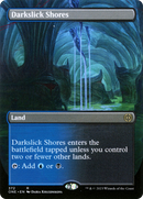Darkslick Shores (Borderless Alternate Art) [Phyrexia: All Will Be One] - Destination Retro