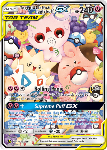Togepi & Cleffa & Igglybuff GX (143a/236) [Alternate Art Promos] - Destination Retro