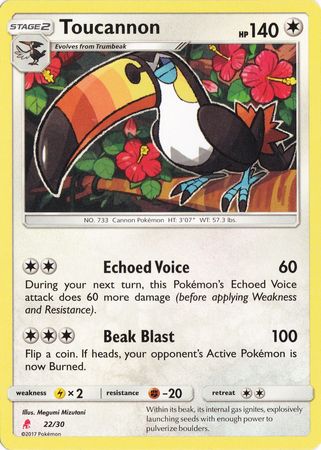 Toucannon (22/30) [Sun & Moon: Trainer Kit - Lycanroc & Alolan Raichu] - Destination Retro