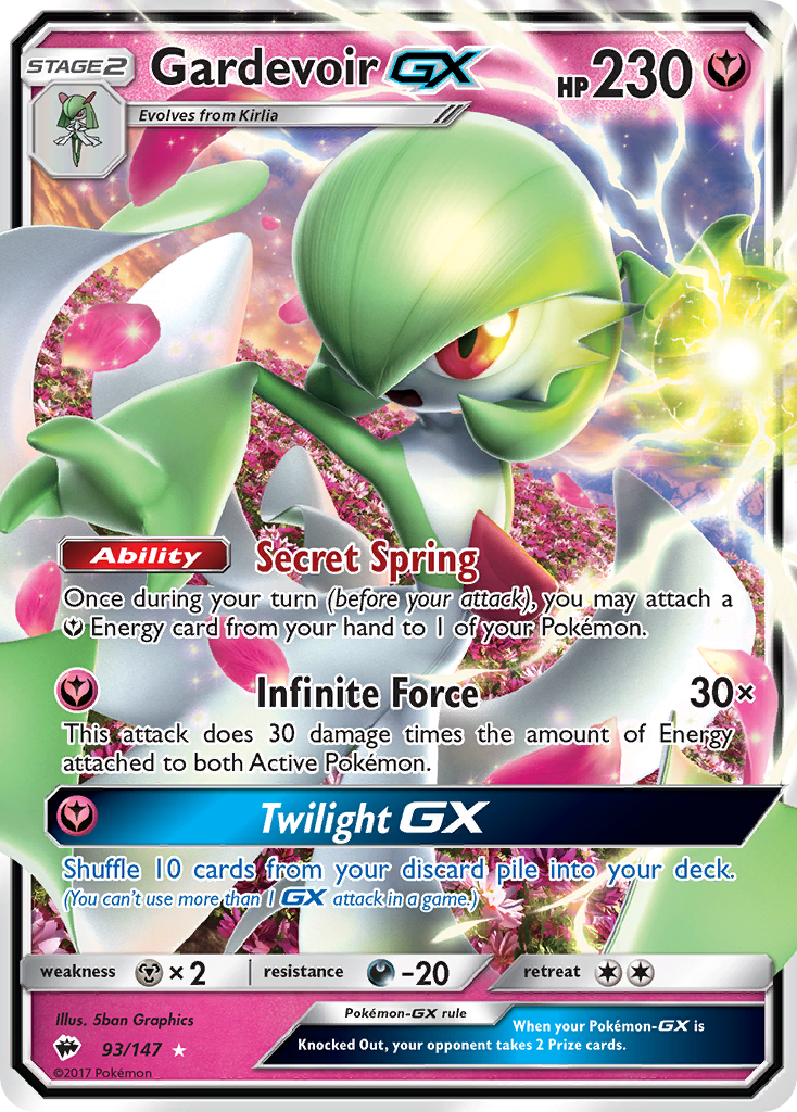 Gardevoir GX (93/147) [Sun & Moon: Burning Shadows] - Destination Retro