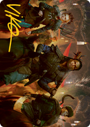 Candlelit Cavalry Art Card (Gold-Stamped Signature) [Innistrad: Midnight Hunt Art Series] - Destination Retro