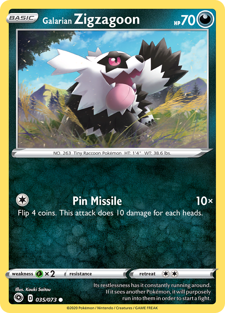Galarian Zigzagoon (35/073) [Sword & Shield: Champion's Path] - Destination Retro