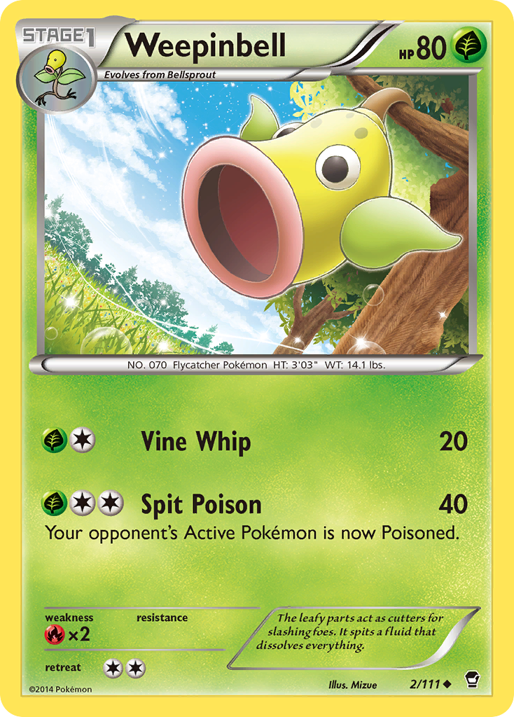 Weepinbell (2/111) [XY: Furious Fists] - Destination Retro