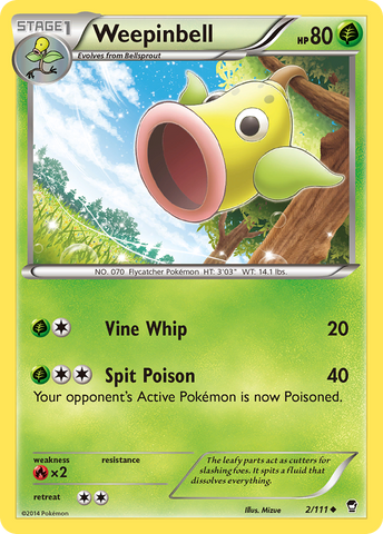 Weepinbell (2/111) [XY: Furious Fists] - Destination Retro