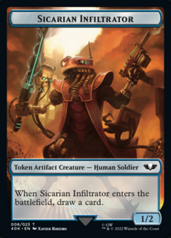 Soldier (003) // Sicarian Infiltrator Double-sided Token [Universes Beyond: Warhammer 40,000 Tokens] - Destination Retro