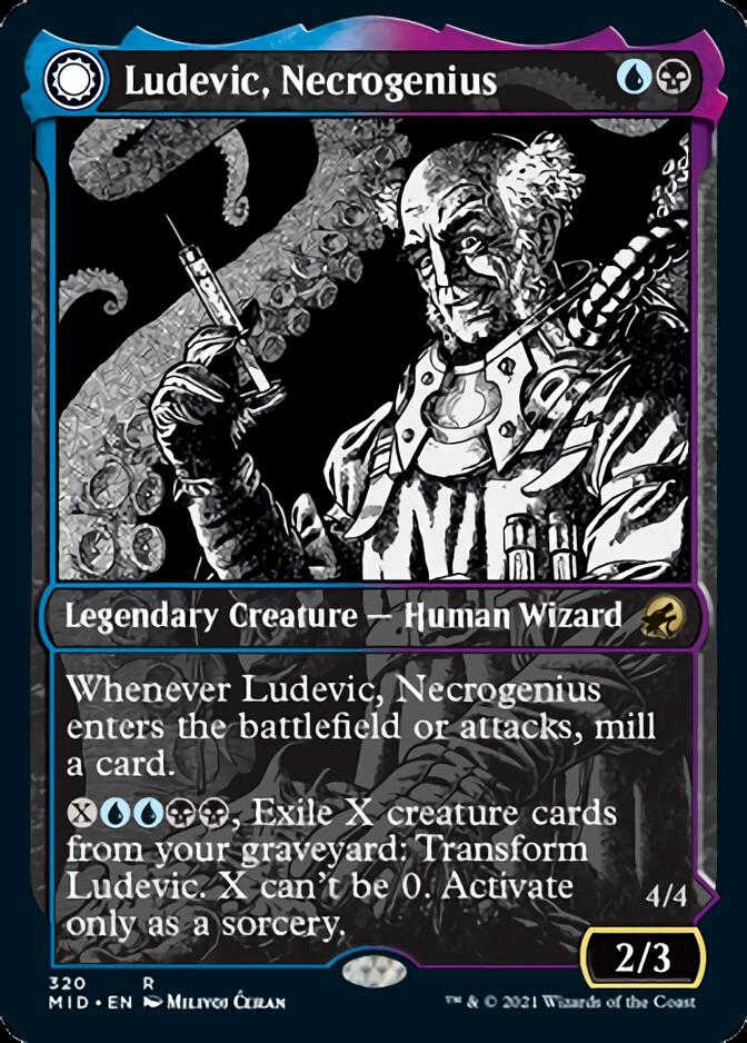 Ludevic, Necrogenius // Olag, Ludevic's Hubris (Showcase Eternal Night) [Innistrad: Midnight Hunt] - Destination Retro