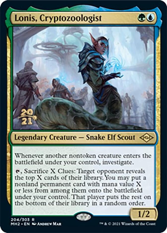 Lonis, Cryptozoologist [Modern Horizons 2 Prerelease Promos] - Destination Retro