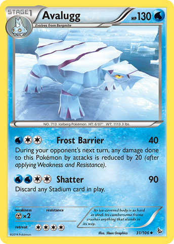 Avalugg (31/106) [XY: Flashfire] - Destination Retro
