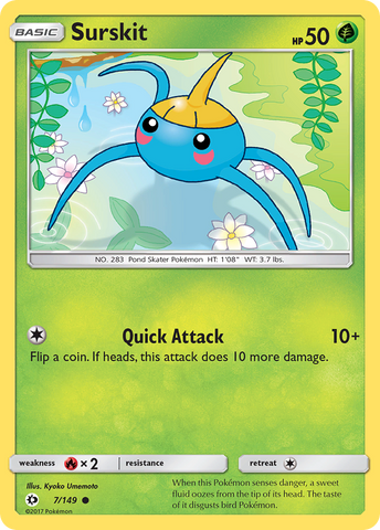 Surskit (7/149) [Sun & Moon: Base Set] - Destination Retro