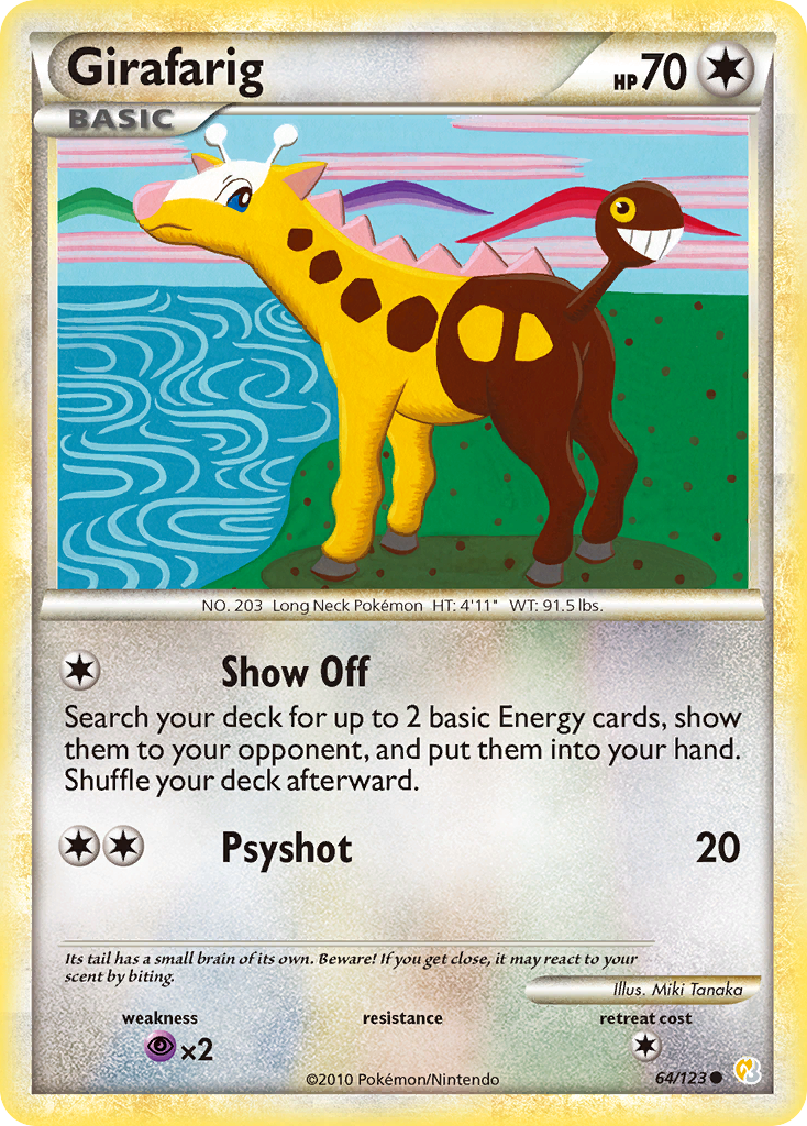Girafarig (64/123) [HeartGold & SoulSilver: Base Set] - Destination Retro