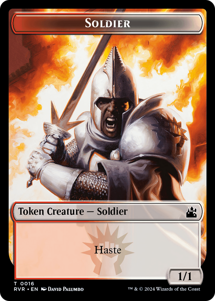 Saproling // Soldier Double-Sided Token [Ravnica Remastered Tokens] - Destination Retro
