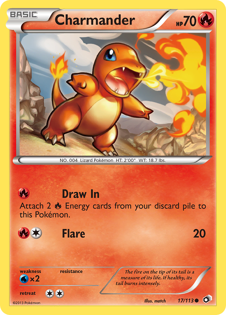 Charmander (17/113) [Black & White: Legendary Treasures] - Destination Retro