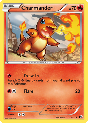 Charmander (17/113) [Black & White: Legendary Treasures] - Destination Retro