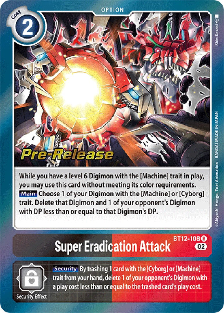 Super Eradication Attack [BT12-108] [Across Time Pre-Release Cards] - Destination Retro