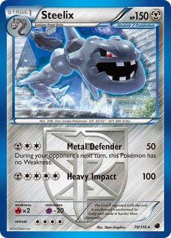 Steelix (79/116) [Black & White: Plasma Freeze] - Destination Retro