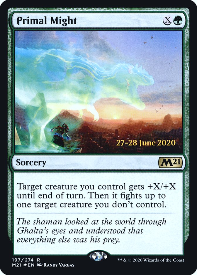 Primal Might  [Core Set 2021 Prerelease Promos] - Destination Retro