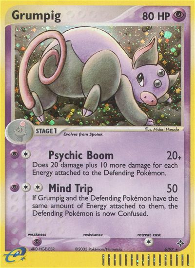 Grumpig (6/97) [EX: Dragon] - Destination Retro
