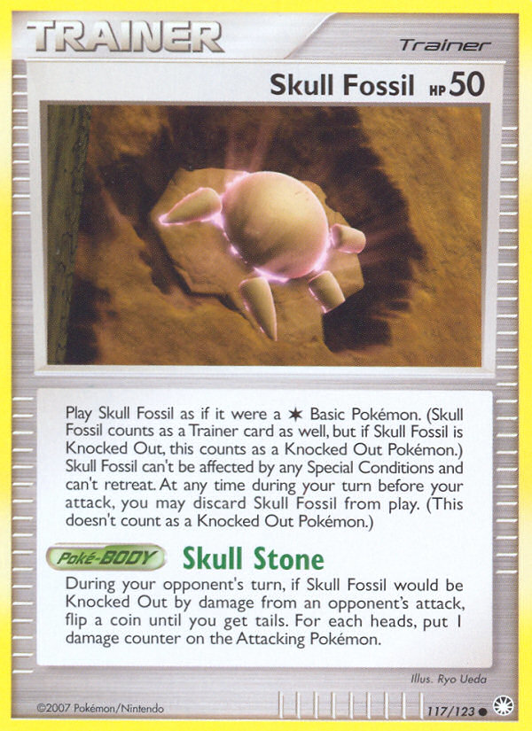 Skull Fossil (117/123) [Diamond & Pearl: Mysterious Treasures] - Destination Retro