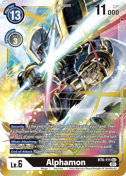 Alphamon [BT6-111] [Double Diamond] - Destination Retro