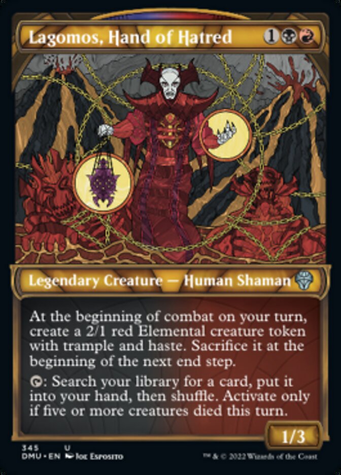 Lagomos, Hand of Hatred (Showcase Textured) [Dominaria United] - Destination Retro