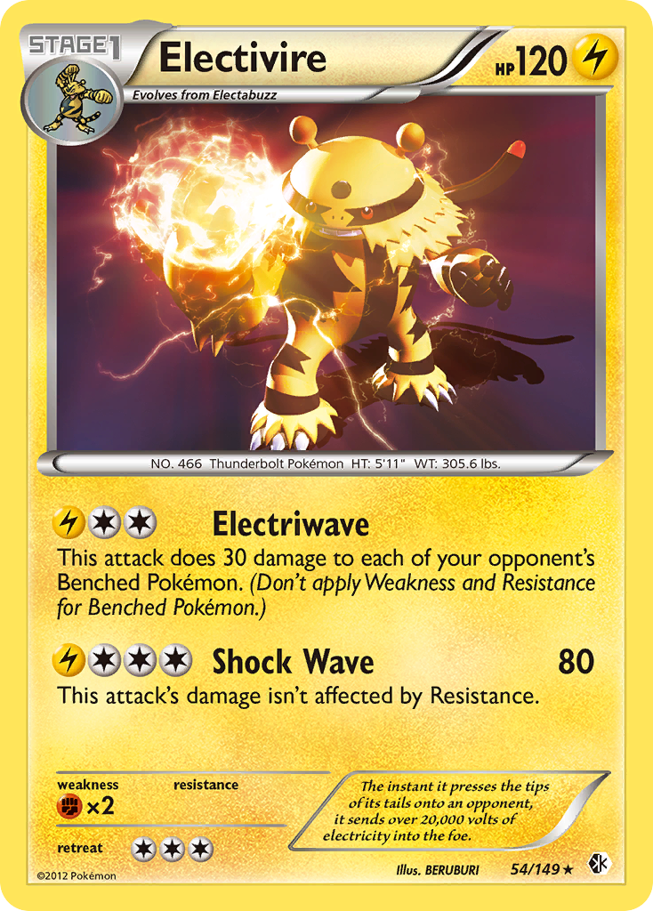 Electivire (54/149) [Black & White: Boundaries Crossed] - Destination Retro