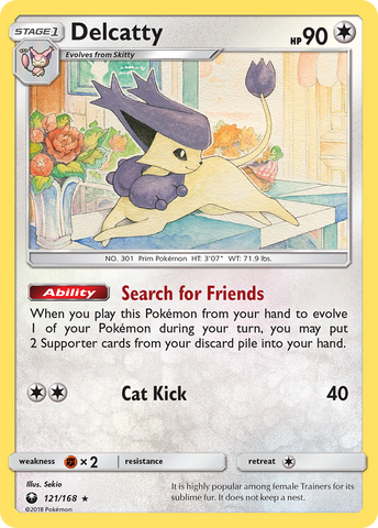 Delcatty (121/168) [Sun & Moon: Celestial Storm] - Destination Retro