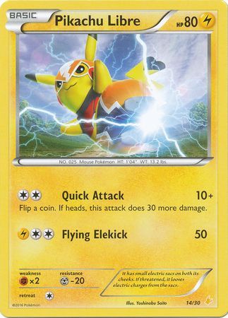 Pikachu Libre (14/30) [XY: Trainer Kit - Pikachu Libre & Suicune] - Destination Retro