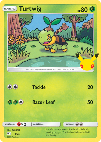 Turtwig (4/25) [McDonald's 25th Anniversary] - Destination Retro