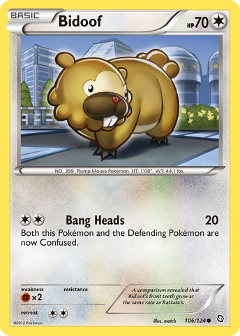 Bidoof (106/124) [Black & White: Dragons Exalted] - Destination Retro