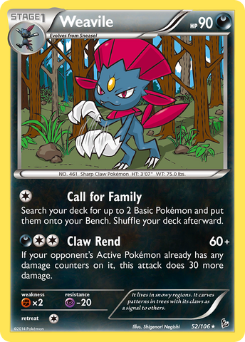 Weavile (52/106) [XY: Flashfire] - Destination Retro