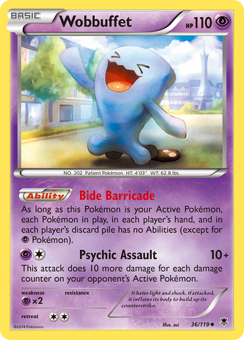 Wobbuffet (36/119) [XY: Phantom Forces] - Destination Retro