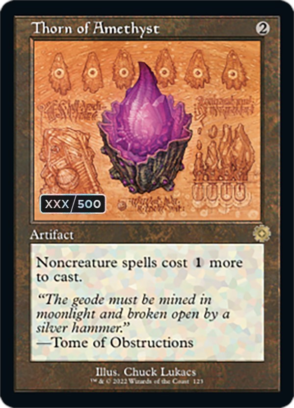 Thorn of Amethyst (Retro Schematic) (Serial Numbered) [The Brothers' War Retro Artifacts] - Destination Retro